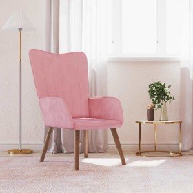 Sillón de relax de terciopelo rosa en Sillones | Comprar online en Foro24