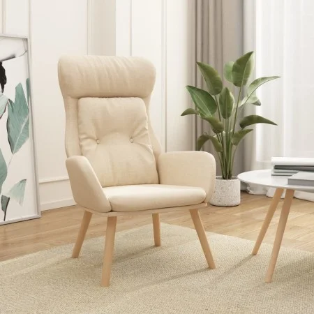 Sillón de relax de tela color crema by vidaXL, Armchairs - Ref: Foro24-341292, Price: 128,77 €, Discount: %