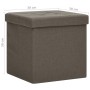 Brown synthetic linen folding storage stool by vidaXL, Folding stools and chairs - Ref: Foro24-338765, Price: 26,22 €, Discou...