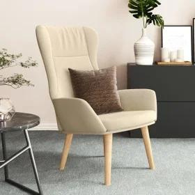 Sillón de relax de tela color crema de vidaXL, Sillones - Ref: Foro24-341396, Precio: 124,11 €, Descuento: %