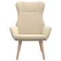 Sillón de relax de tela color crema de vidaXL, Sillones - Ref: Foro24-341396, Precio: 126,12 €, Descuento: %