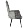Tan Gray Genuine Leather Wing Chair by vidaXL, Armchairs - Ref: Foro24-339661, Price: 86,59 €, Discount: %