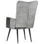 Tan Gray Genuine Leather Wing Chair by vidaXL, Armchairs - Ref: Foro24-339661, Price: 86,59 €, Discount: %