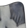 Tan Gray Genuine Leather Wing Chair by vidaXL, Armchairs - Ref: Foro24-339661, Price: 86,59 €, Discount: %