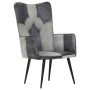Tan Gray Genuine Leather Wing Chair by vidaXL, Armchairs - Ref: Foro24-339661, Price: 86,59 €, Discount: %