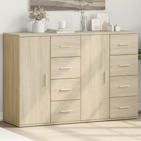 Aparadores 2 uds madera de ingeniería roble Sonoma 59x39x80 cm
