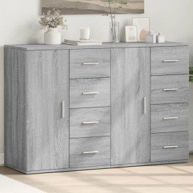 Aparadores 2 uds madera de ingeniería gris Sonoma 59x39x80 cm