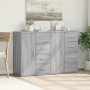 Aparadores 2 uds madera de ingeniería gris Sonoma 59x39x80 cm