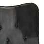 Sessel mit Fußstütze aus echtem Leder und schwarzem Segeltuch von vidaXL, Sessel - Ref: Foro24-339678, Preis: 104,46 €, Rabat...