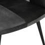 Sessel mit Fußstütze aus echtem Leder und schwarzem Segeltuch von vidaXL, Sessel - Ref: Foro24-339678, Preis: 100,68 €, Rabat...
