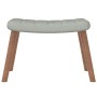 Sillón de relax con taburete de terciopelo gris claro