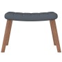 Sillón de relax con taburete terciopelo gris oscuro