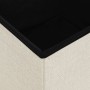 Folding storage stool in cream white synthetic linen by vidaXL, Folding stools and chairs - Ref: Foro24-338764, Price: 24,84 ...