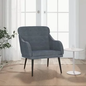 Sillón de terciopelo gris oscuro 63x76x80 cm de vidaXL, Sillones - Ref: Foro24-351437, Precio: 89,87 €, Descuento: %