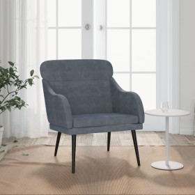 Sillón de terciopelo gris oscuro 63x76x80 cm de vidaXL, Sillones - Ref: Foro24-351437, Precio: 91,37 €, Descuento: %