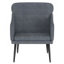 Sillón de terciopelo gris oscuro 63x76x80 cm de vidaXL, Sillones - Ref: Foro24-351437, Precio: 91,37 €, Descuento: %