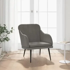 Sillón de terciopelo gris oscuro 63x76x80 cm de vidaXL, Sillones - Ref: Foro24-351455, Precio: 91,46 €, Descuento: %