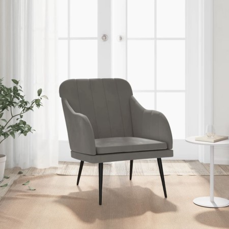 Sillón de terciopelo gris oscuro 63x76x80 cm de vidaXL, Sillones - Ref: Foro24-351455, Precio: 92,83 €