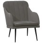Sillón de terciopelo gris oscuro 63x76x80 cm de vidaXL, Sillones - Ref: Foro24-351455, Precio: 92,83 €