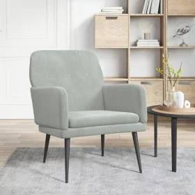 Hellgrauer Samtsessel 62x79x79 cm von vidaXL, Sessel - Ref: Foro24-351404, Preis: 89,61 €, Rabatt: %