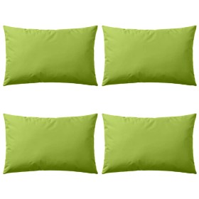 Cojines para exteriores 60x40 cm verde manzana 4 unidades