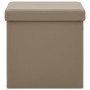 Cappuccino PVC folding storage stool by vidaXL, Folding stools and chairs - Ref: Foro24-338784, Price: 24,42 €, Discount: %