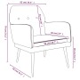 Cremefarbener Samtsessel 62x79x79 cm von vidaXL, Sessel - Ref: Foro24-351412, Preis: 83,16 €, Rabatt: %
