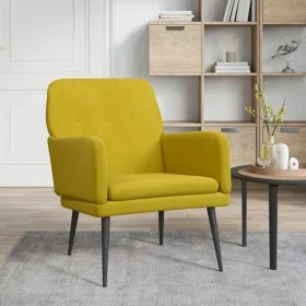 Gelber Samtsessel 62x79x79 cm von vidaXL, Sessel - Ref: Foro24-351410, Preis: 88,05 €, Rabatt: %