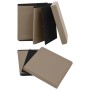 Cappuccino PVC folding storage stool by vidaXL, Folding stools and chairs - Ref: Foro24-338784, Price: 24,42 €, Discount: %