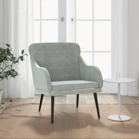 Light gray velvet armchair 63x76x80 cm by vidaXL, Armchairs - Ref: Foro24-351436, Price: 84,24 €, Discount: %