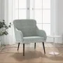 Sillón de terciopelo gris claro 63x76x80 cm de vidaXL, Sillones - Ref: Foro24-351436, Precio: 83,96 €, Descuento: %