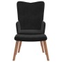 Sillón de relax con taburete terciopelo negro