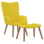 Sillón de relax con taburete terciopelo amarillo mostaza