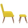 Sillón de relax con taburete terciopelo amarillo mostaza
