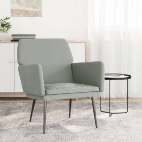 Light gray velvet armchair 62x79x79 cm by vidaXL, Armchairs - Ref: Foro24-351372, Price: 99,70 €, Discount: %