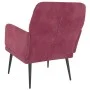 Sillón de terciopelo rojo tinto 62x79x79 cm de vidaXL, Sillones - Ref: Foro24-351408, Precio: 87,23 €, Descuento: %