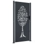 Puerta de jardín acero gris antracita diseño árbol 105x180 cm
