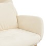 Sillón de relax de terciopelo blanco crema von vidaXL, Sessel - Ref: Foro24-341360, Preis: 126,90 €, Rabatt: %