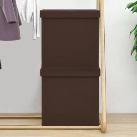 Faltbare PVC-Aufbewahrungshocker 2 Stk. braun von vidaXL, Klapphocker und Stühle - Ref: Foro24-338787, Preis: 38,97 €, Rabatt: %