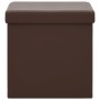 Folding storage stools 2 units brown PVC by vidaXL, Folding stools and chairs - Ref: Foro24-338787, Price: 38,97 €, Discount: %
