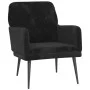 Sillón de terciopelo negro 62x79x79 cm de vidaXL, Sillones - Ref: Foro24-351409, Precio: 91,96 €, Descuento: %