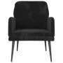 Sillón de terciopelo negro 62x79x79 cm de vidaXL, Sillones - Ref: Foro24-351409, Precio: 91,96 €, Descuento: %