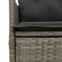 Set comedor jardín 7 pzas y cojines ratán sintético gris