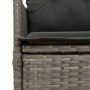 Set comedor jardín 9 pzas y cojines ratán sintético gris