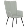 Sillón de relax de terciopelo gris claro