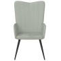 Sillón de relax de terciopelo gris claro