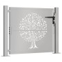 Puerta de jardín acero corten diseño árbol 105x80 cm