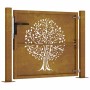 Puerta de jardín acero corten diseño árbol 105x80 cm