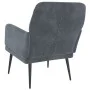 Sillón de terciopelo gris oscuro 62x79x79 cm de vidaXL, Sillones - Ref: Foro24-351405, Precio: 89,96 €, Descuento: %