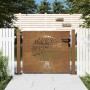 Puerta de jardín acero corten diseño árbol 105x105 cm